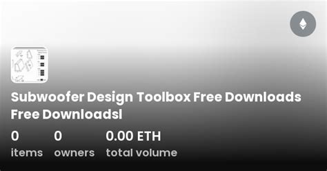 subwoofer design toolbox free download